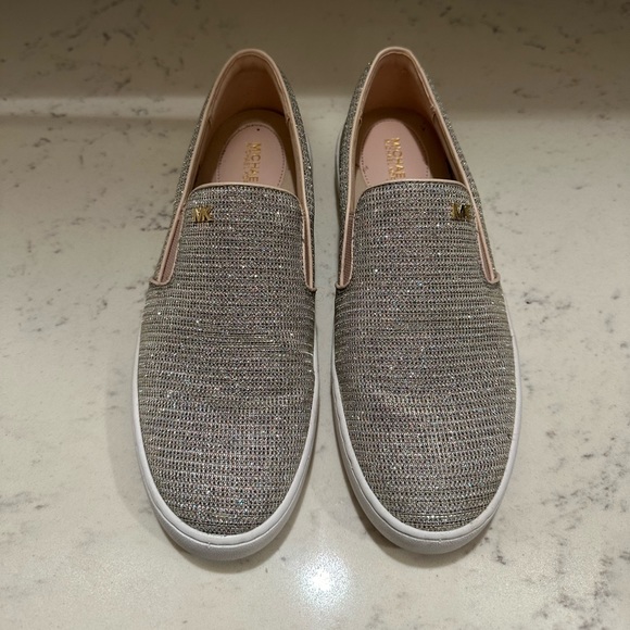 Michael Kors Keaton Glitter Chain Mesh Slip-On Sneaker - Picture 11 of 11